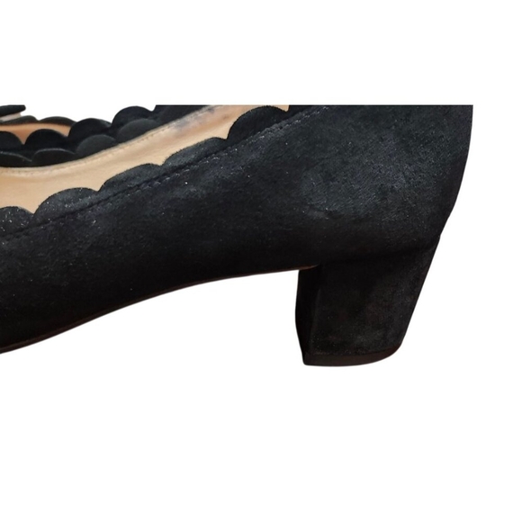 kate spade new york Women's Yasmin Scalloped Block Heel Pumps Suede Size 9 M - Picture 7 of 11